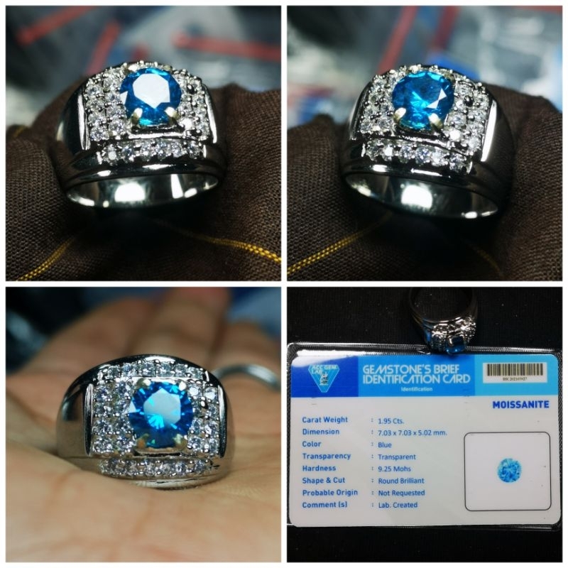 CINCIN PERMATA BLUE MOISSANITE MEMO ACC
