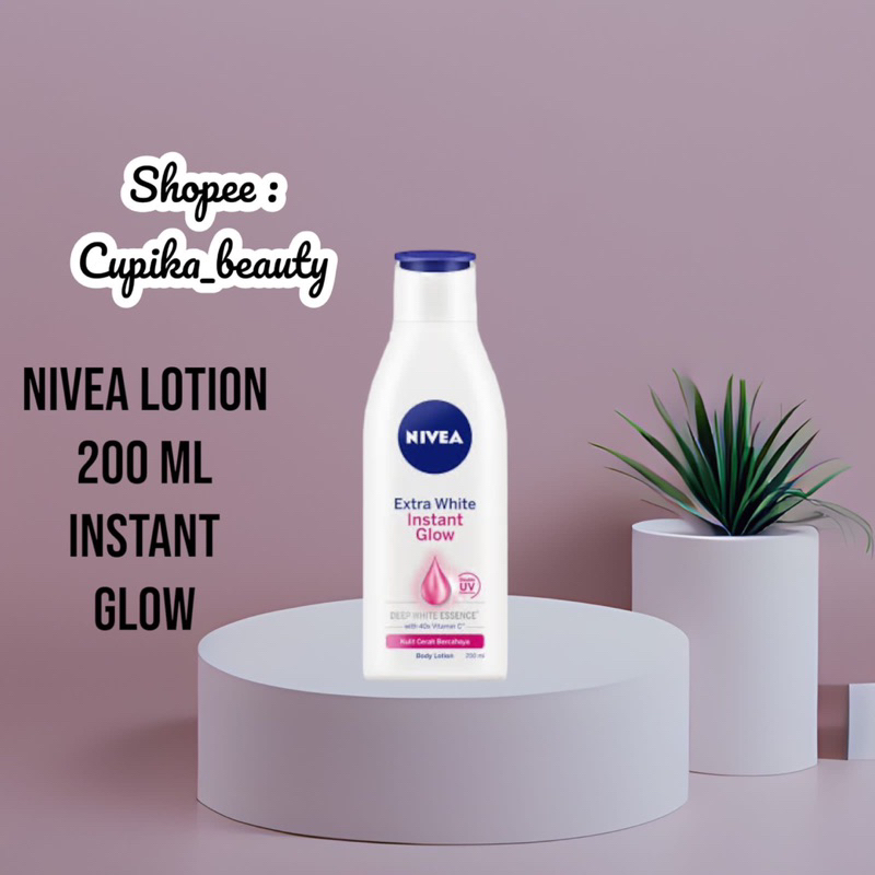 &lt;up.x&gt; [ 200 ml Lotion ] nivea instant glow lotion 200 ml || handbody lotion nivea instant glow 200 ml