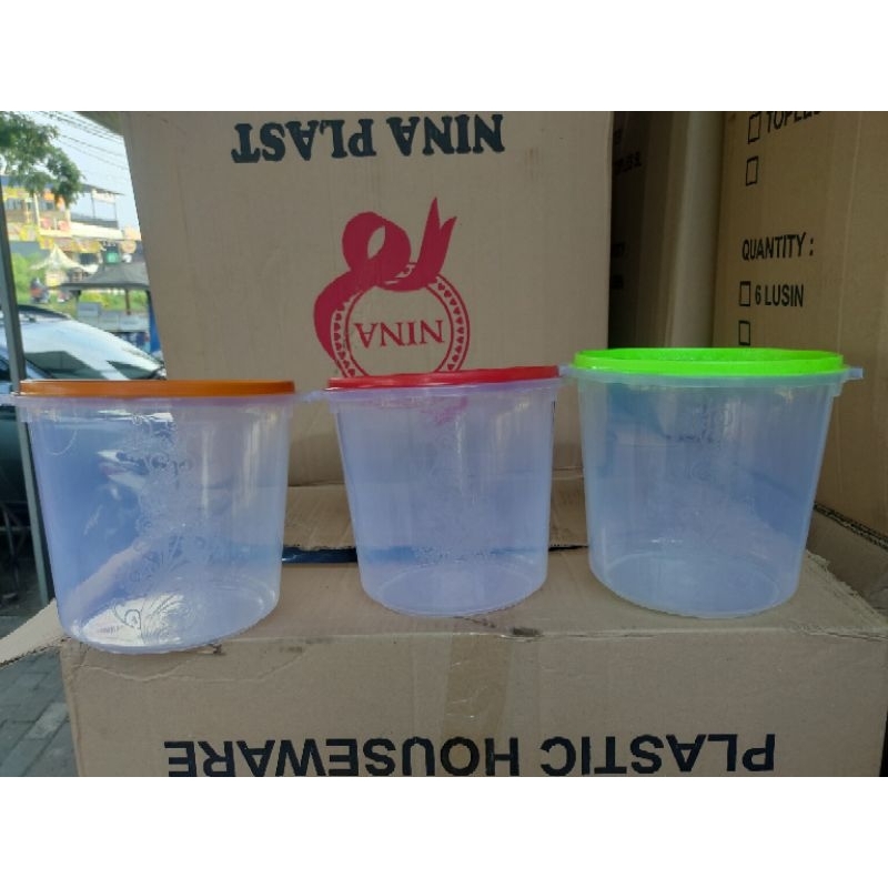 Toples Plastik 5 Liter | Tempat Kerupuk | Sealware | Food container Greenline KMP