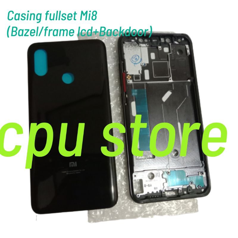 Housing fullset casing xiaomi mi8 original ( Bazel/frame lcd+Backdoor)
