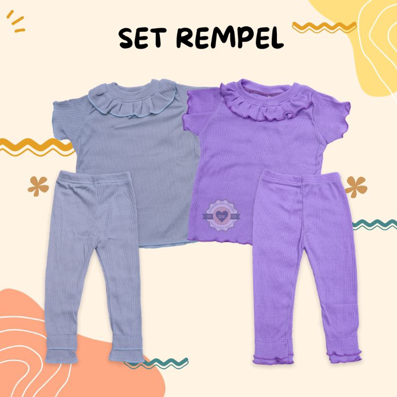 Baju Setelan Anak Perempuan REMPEL Ruffle Knit Tee 1-5 Tahun