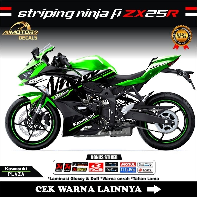 Striping Kawasaki Ninja ZX25R / Stiker Motor Ninja 250 Fi - ZX 25R Variasi Grafis Ninja