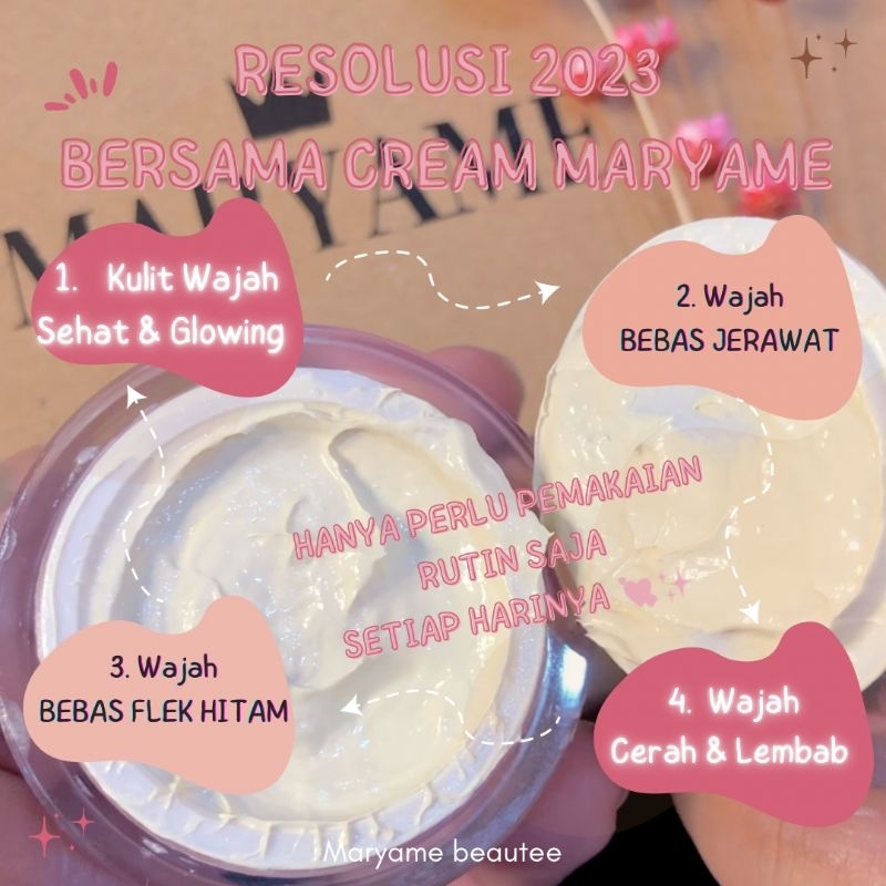 MARYAME Beauty Glow Up Cream Penghilang Flek Skincare Maryame All In One