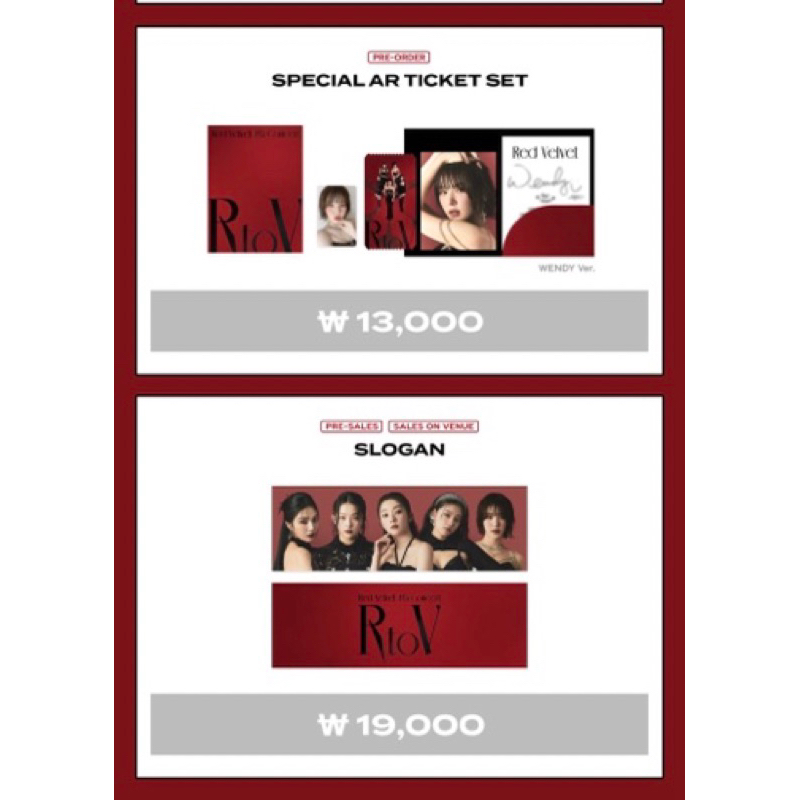 PO MERCHANDISE MD R TO V RED VELVET SEOUL IRENE SEULGI WENDY JOY YERI