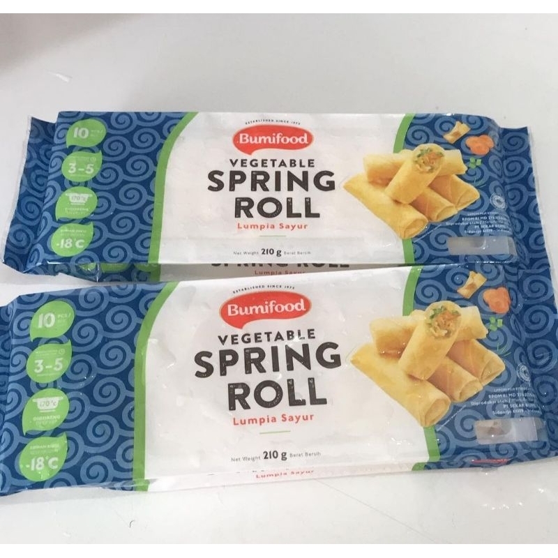 

Bumifood Vegetable Spring Roll Lumpia Sayur 10s 210gr
