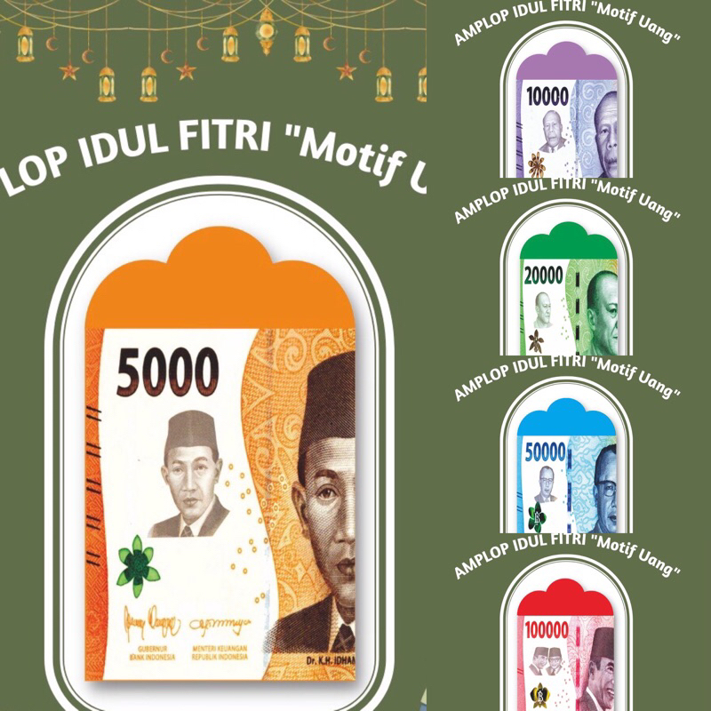 

Anplop lebaran kekinian/Amplop hari raya motif uang/Amplop Murah