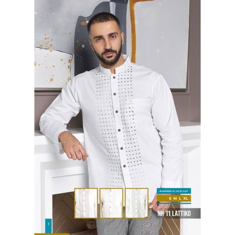Baju koko NIZAR bordir 2023 seri NH 11 LATTIKO
