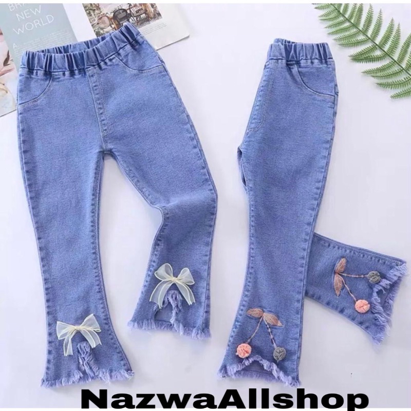 Celana Jeans Anak Perempuan Import Premium Mutiara/Celana Panjang Anak Perempuan Import Umur 18 Bulan-12 Tahun