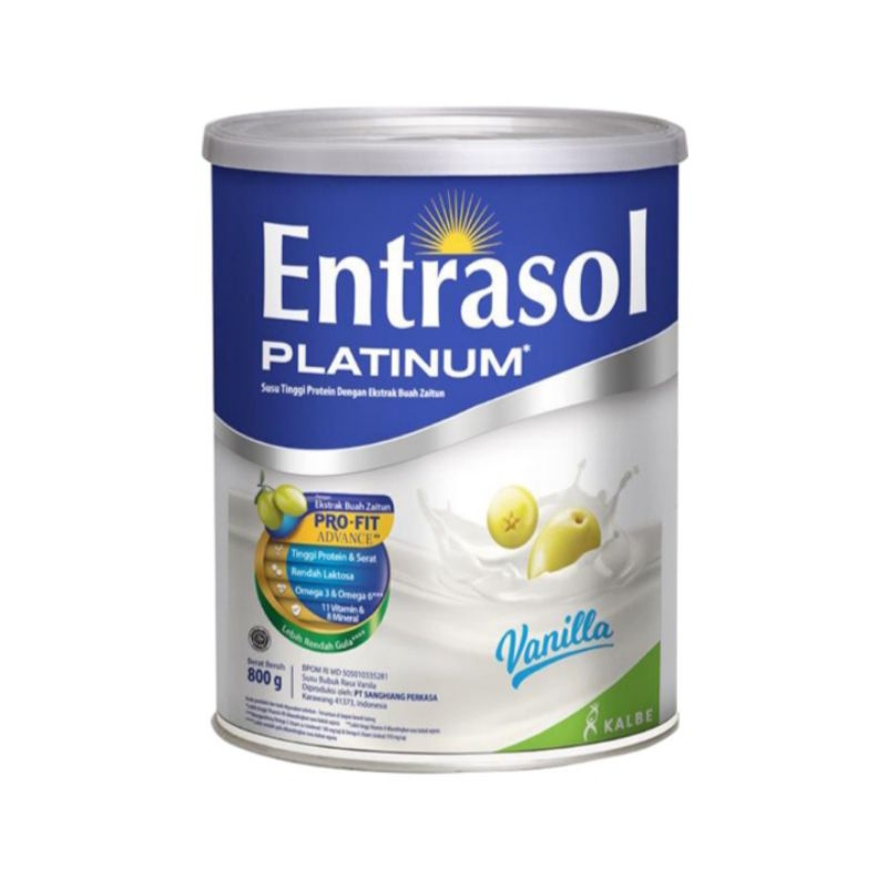 

Entrasol Platinum Susu Bubuk Nutrisi Dewasa Rasa Vanilla 800g