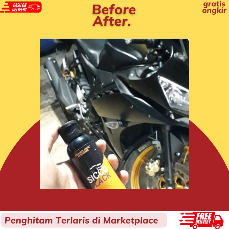 Penghitam Body Motor Mobil Permanen Back To Black Penghitam Body Kasar Motor by Sicco Care