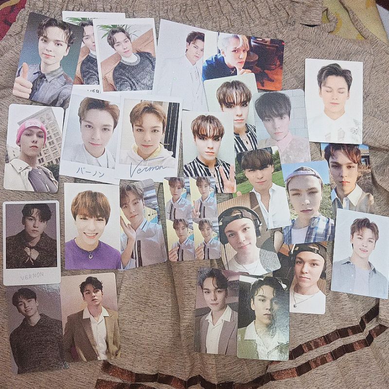 READY STOCK PHOTOCARD ALBUM KOREA VERNON SEVENTEEN, TRADING CARD JEPANG CHWE VERNON, TRADING CARD IN