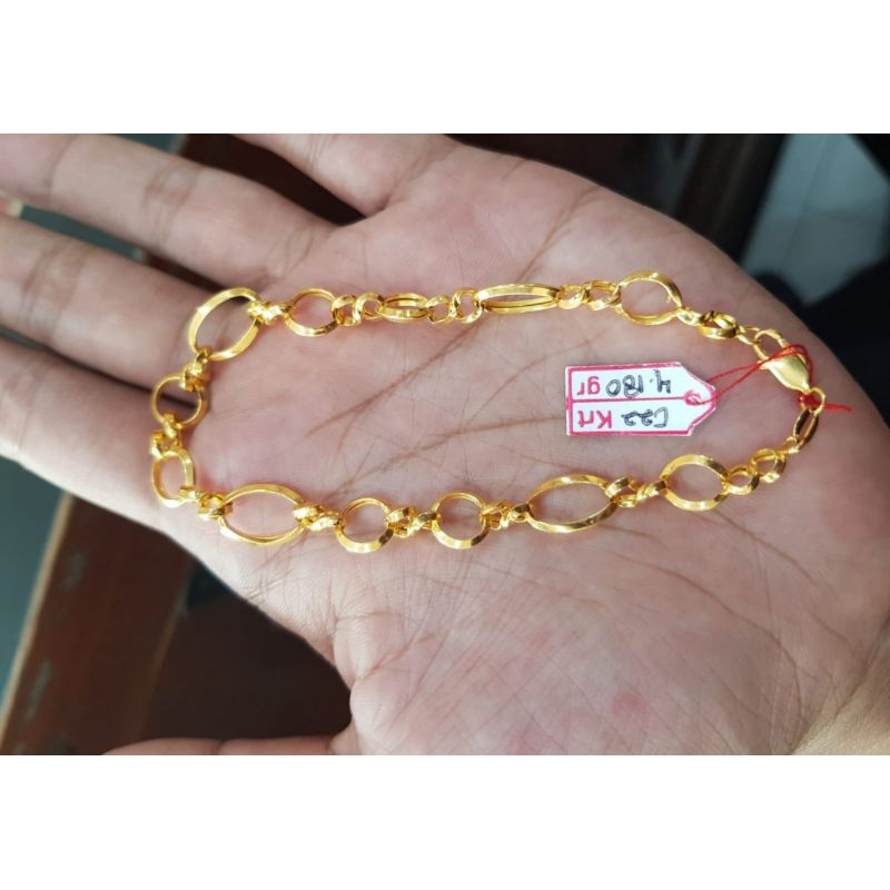 gelang emas kadar 18 karat