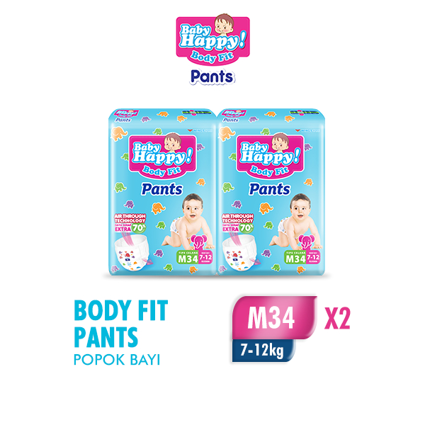 Promo Harga Baby Happy Body Fit Pants M34 34 pcs - Shopee