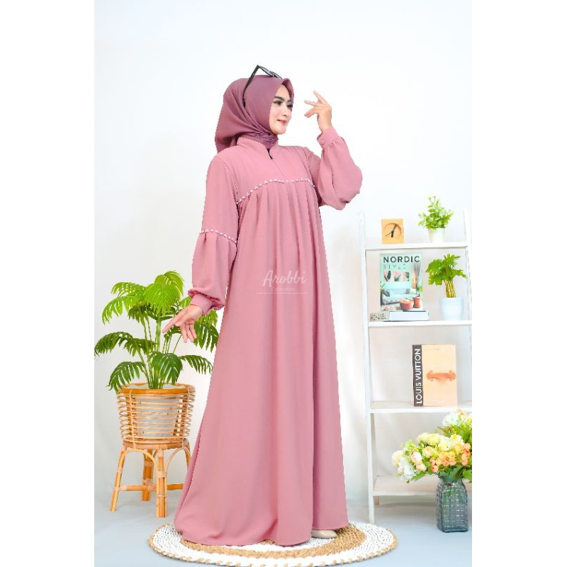 gamis crinkel mutiara gamis murah dress mutiara