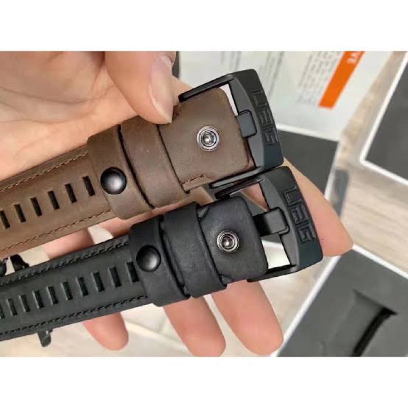 UAG Strap Leather Kulit suede OEM tali jam tangan Apple Watch series 8 7 6 5 4 42mm 44mm 45mm Galaxy samsung 22mm