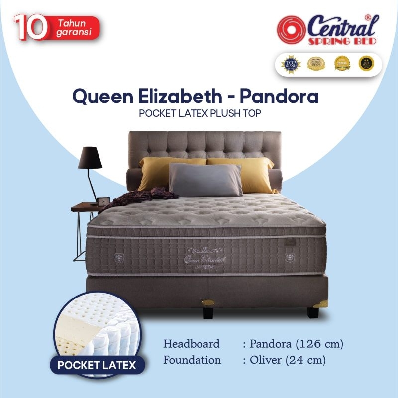SPRINGBED CENTRAL ARISTOCRATE QUEEN ELIZABETH PANDORA POCKET SPRING LATEX