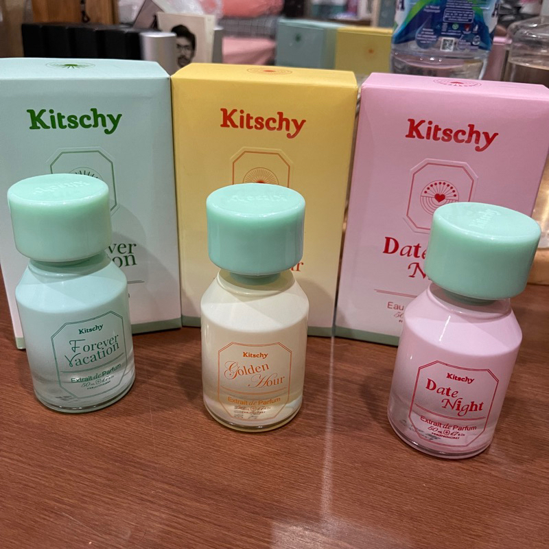 DECANT KITSCHY FEELS parfum body mist parfume wewangian kecantikan perawatan badan tubuh wangi harum wanita laki laki cowo cewe cewek cowok pria date night golden hour forever facation feel