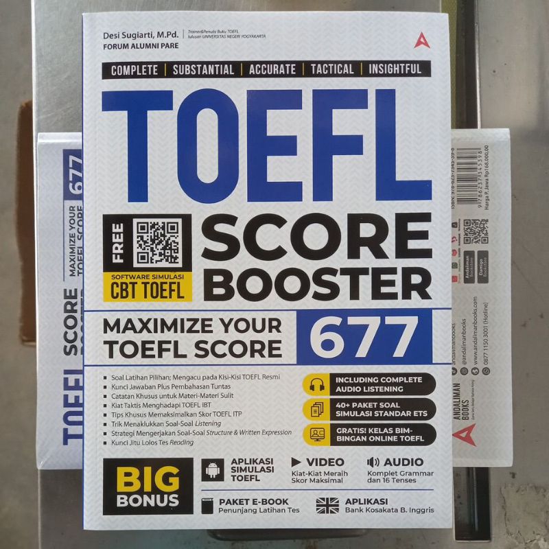 buku TOEFL SCORE BOOSTER MAXIMIZE YOUR TOEFL SCORE 677