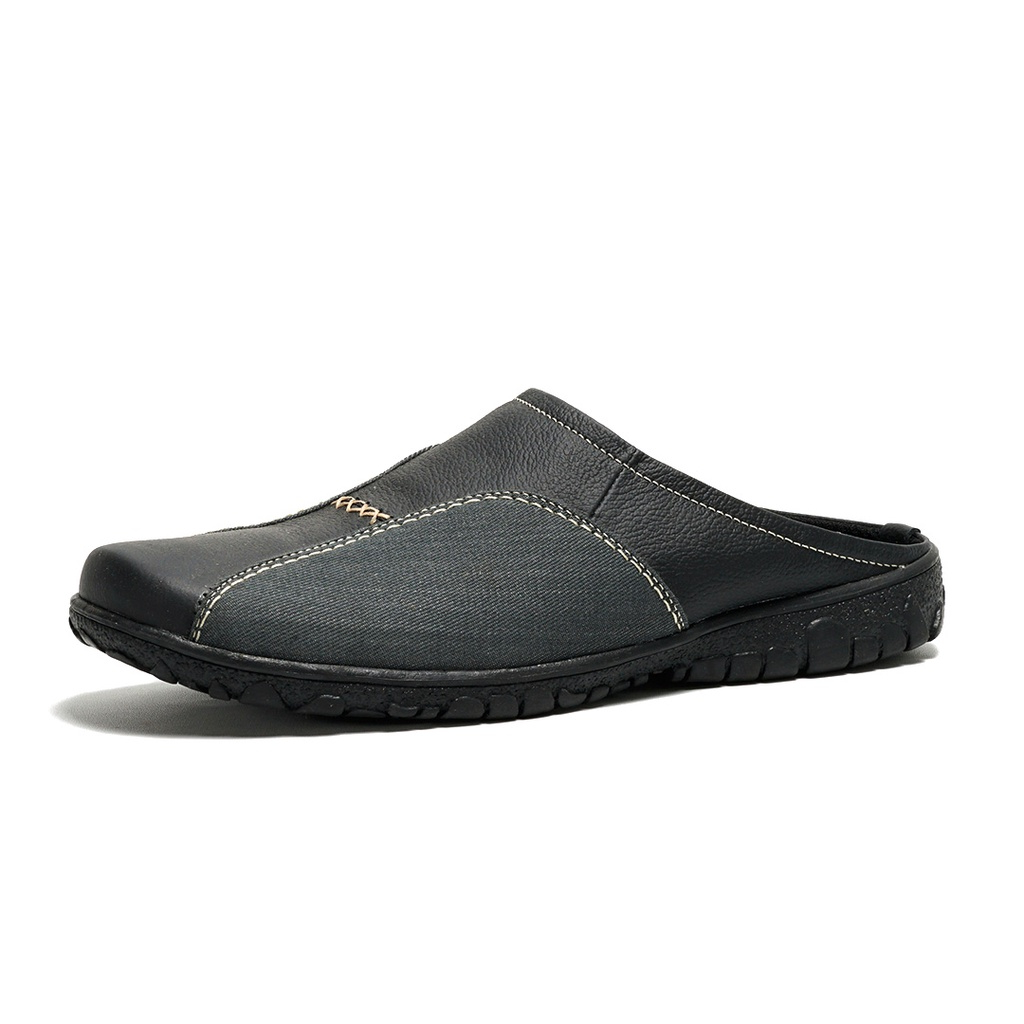 Sandal Slop Pria Bustong Kulit Asli Model Slop Bustong Casual Santai BP911