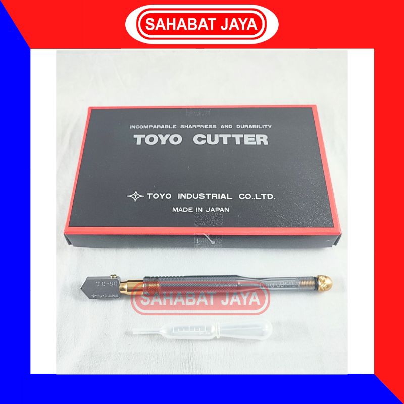 Pemotong Kaca Original Toyo TC 90 Asli Alat Pemotong Kaca Original Glass Cutter Pisau Kaca Terbaik