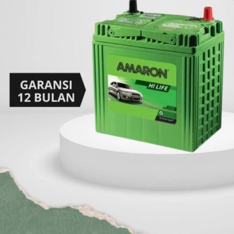 Aki Amaron Hi Life NS60/55B24R/NS60LS/55B24LS/NS60L/55B24L 45 Ah Untuk Avanza/Starlet/Swift/Baleno