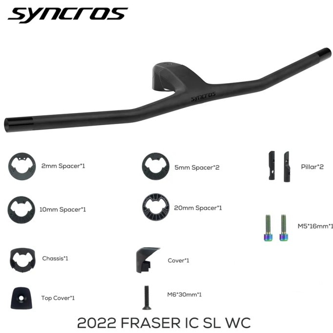 Integrated Handlebar SYNCROS Fraser iC SL WC -20° - Stang Sepeda MTB XC - Setang sepeda Carbon Ringa