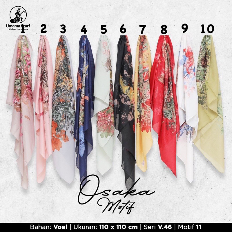 V.46 SEGIEMPAT OSAKA MOTIF UMAMA JAHIT TEPI