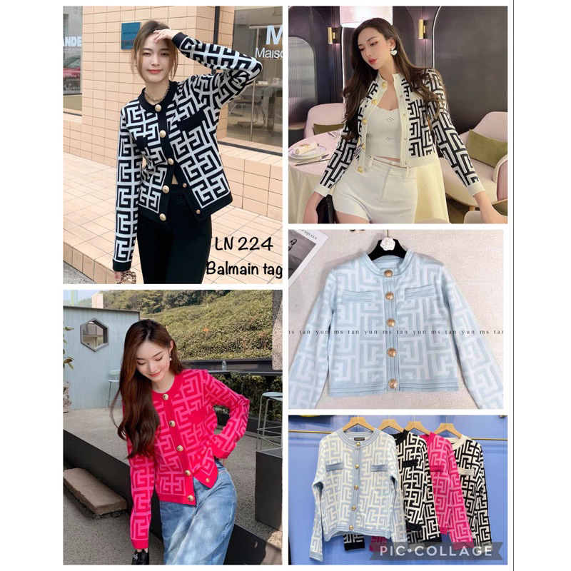 rajut import tag label balmain