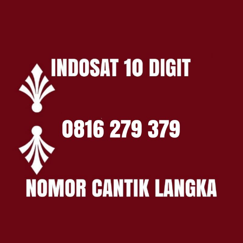 Nomor cantik 10 digit ratusan indosat