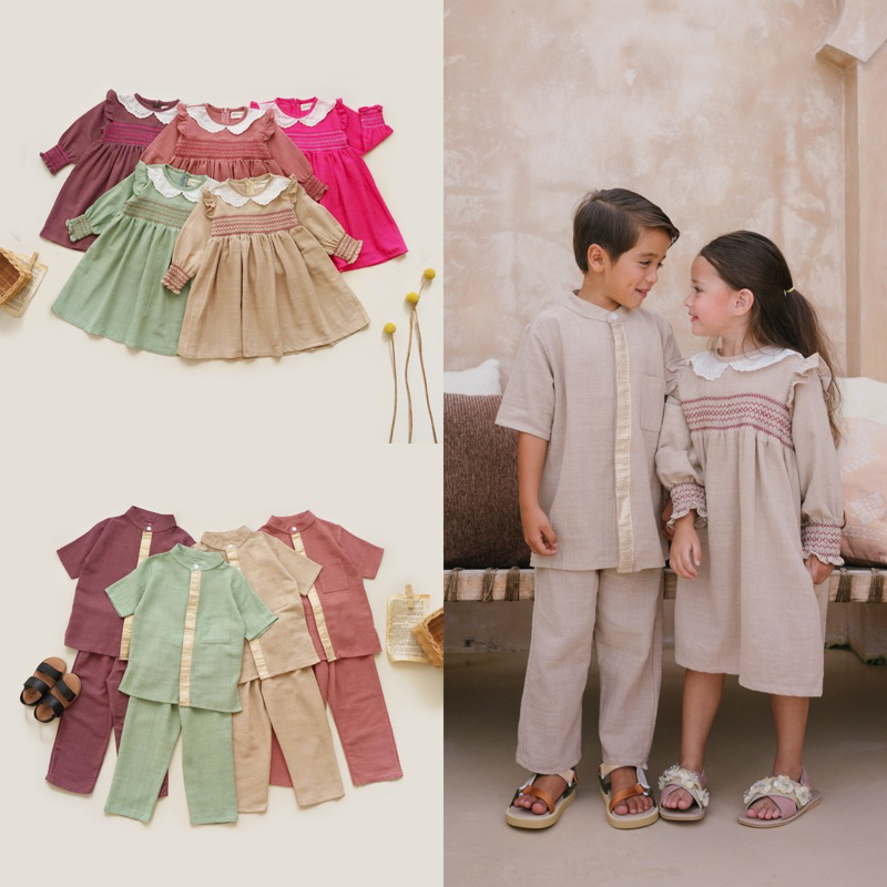 KALUNAKU RAYA Ameera Dress &amp; Azzam Set 1-6thn (READY STOCK)