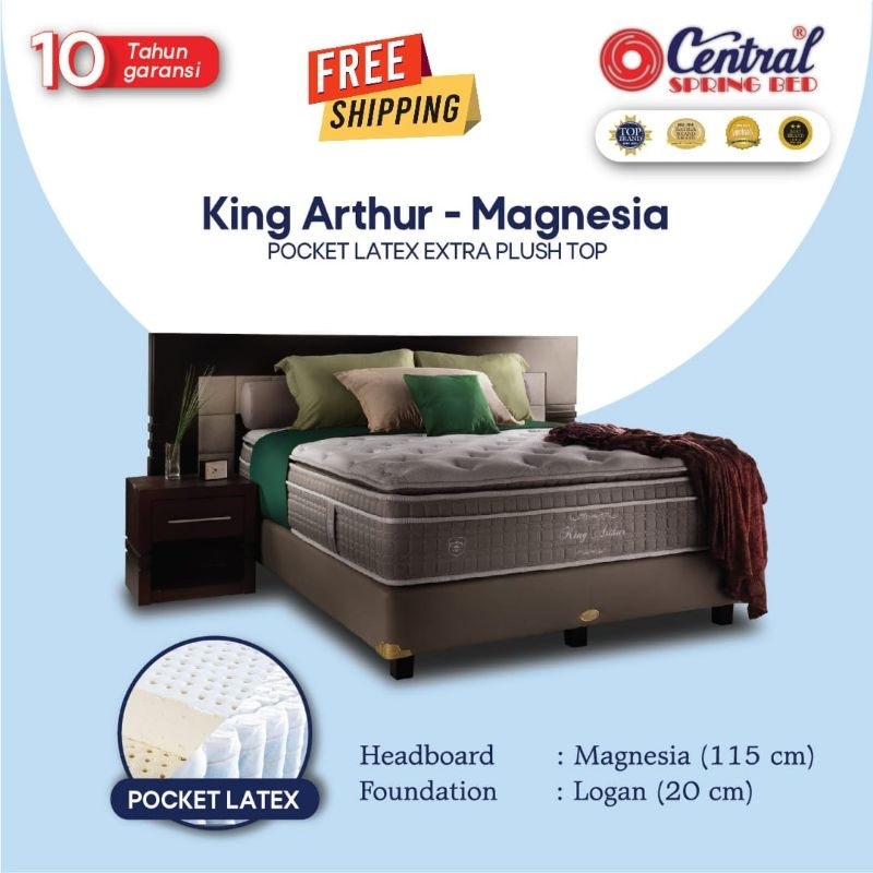 SPRINGBED CENTRAL ARISTOCRATE KING ARTHUR MAGNESIA POCKET PLUS TOP