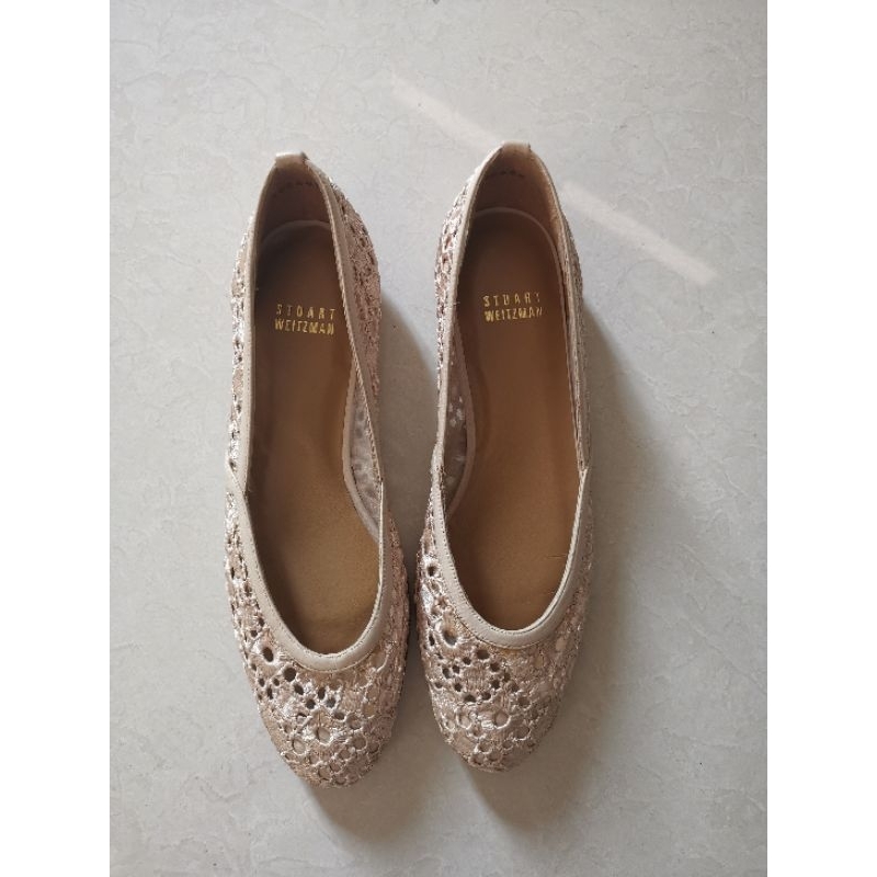 Stuart Weitzman lace flats