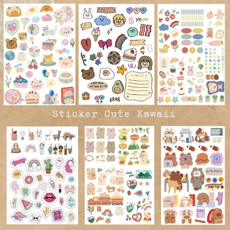 

Sticker Cute Kawaii Stiker Anak Jurnal Scrapbook A6