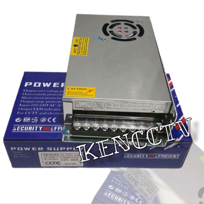 Power Supply 12V 30A SLIM +FAN PROMO 11.11