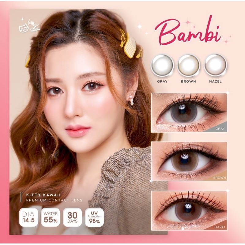 SOFTLENS BAMBI GRAY GREY NORMAL MINUS Original Made In Korea