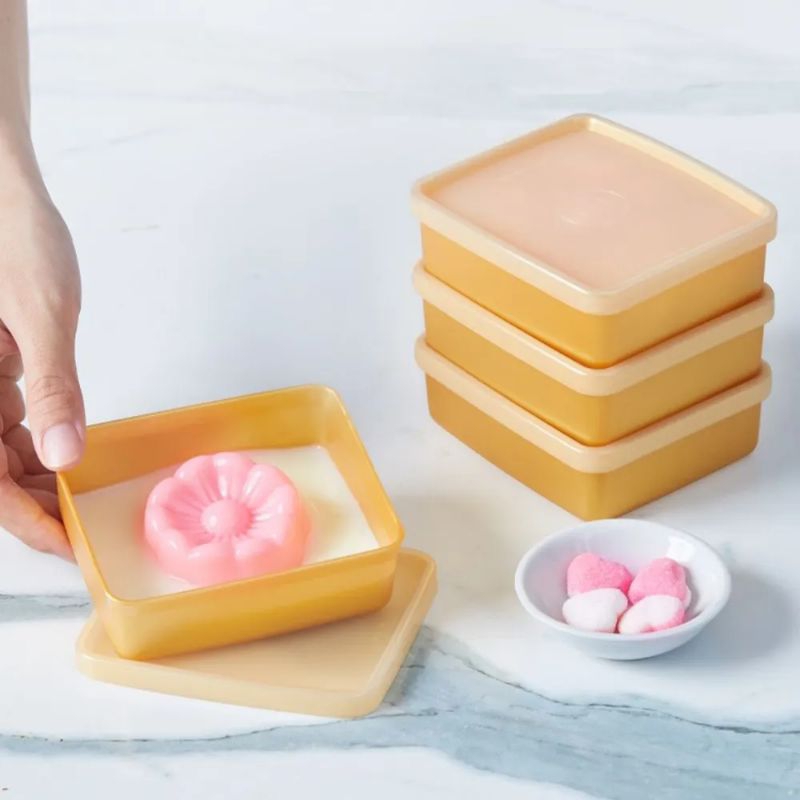 Mini Square Away Tupperware - Gold