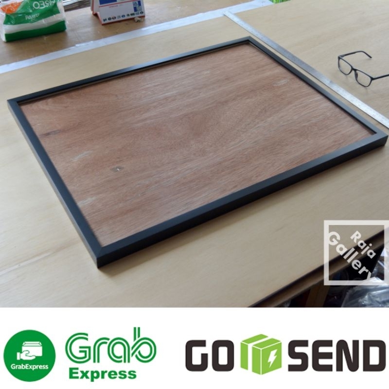 A2 (42x60cm / 40x60cm) (2D Bukan 3D) Frame Foto Box - Tebal 3cm - 42x60 landscape, Putih