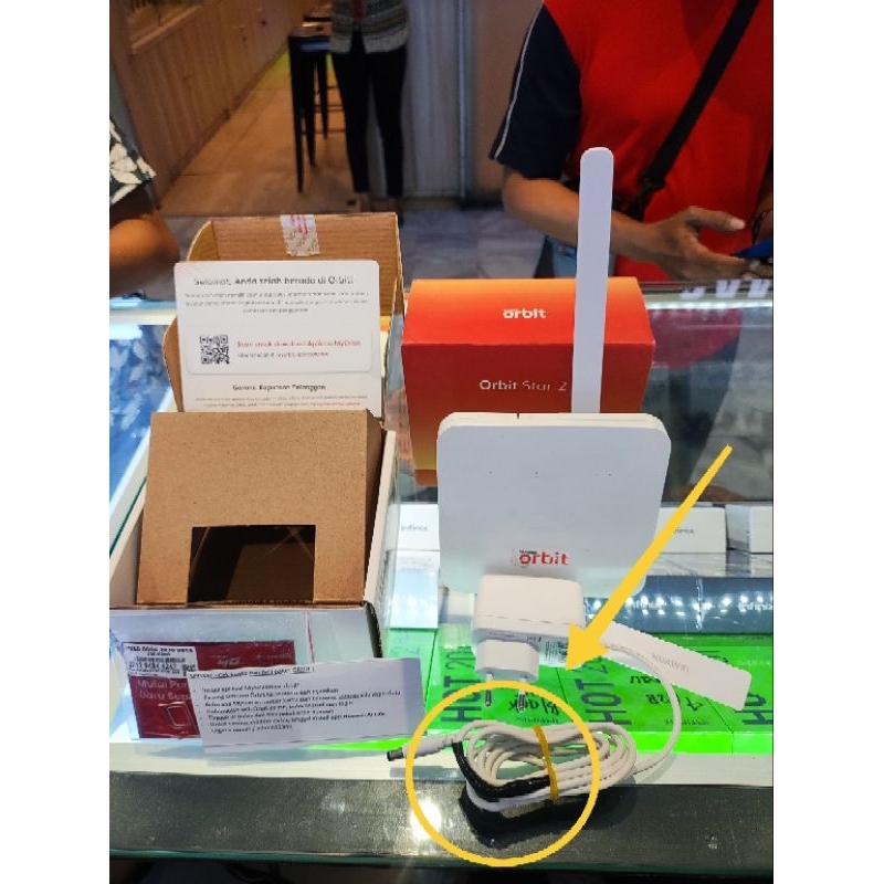 Modem Orbit Star 2 Bekas kondisi baik dan normal lengkap fullset bonus kartu orbit dan antena