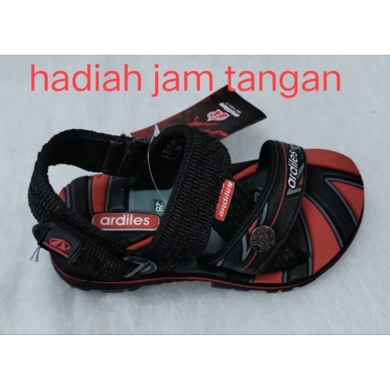 Promo sandal gunung Ardiles anak cowok berhadiah jam tangan ukuran 28-37