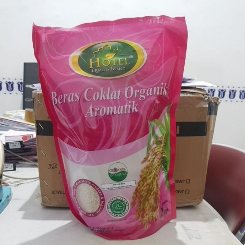 

Beras Hotel Beras Coklat Organik Aromatik Kemasan Bungkus Pink 2kg