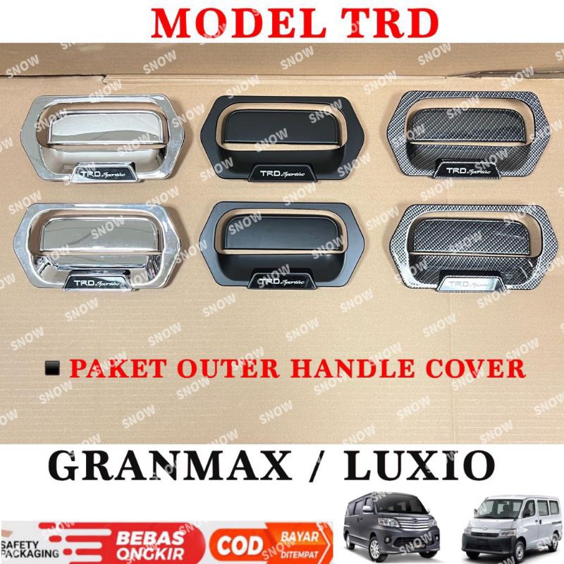 Paket Outer Handle Gran max Granmax Luxio Hitam Chrome Carbon TRD GR Sport