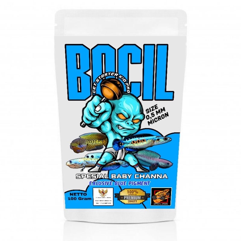 BOCIL BLUE Pelet Baby Channa 100gr Original