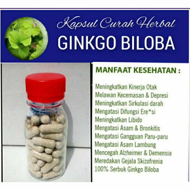 

GINKGO BILOBA 100 KAPSUL OBAT HERBAL ALAMI (GRADE A5)
