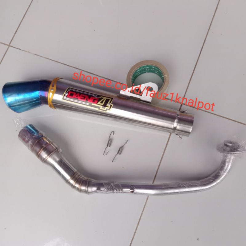 Knalpot Racing Fullsystem Daeng 4 beat Mio Vario Scoopy dll