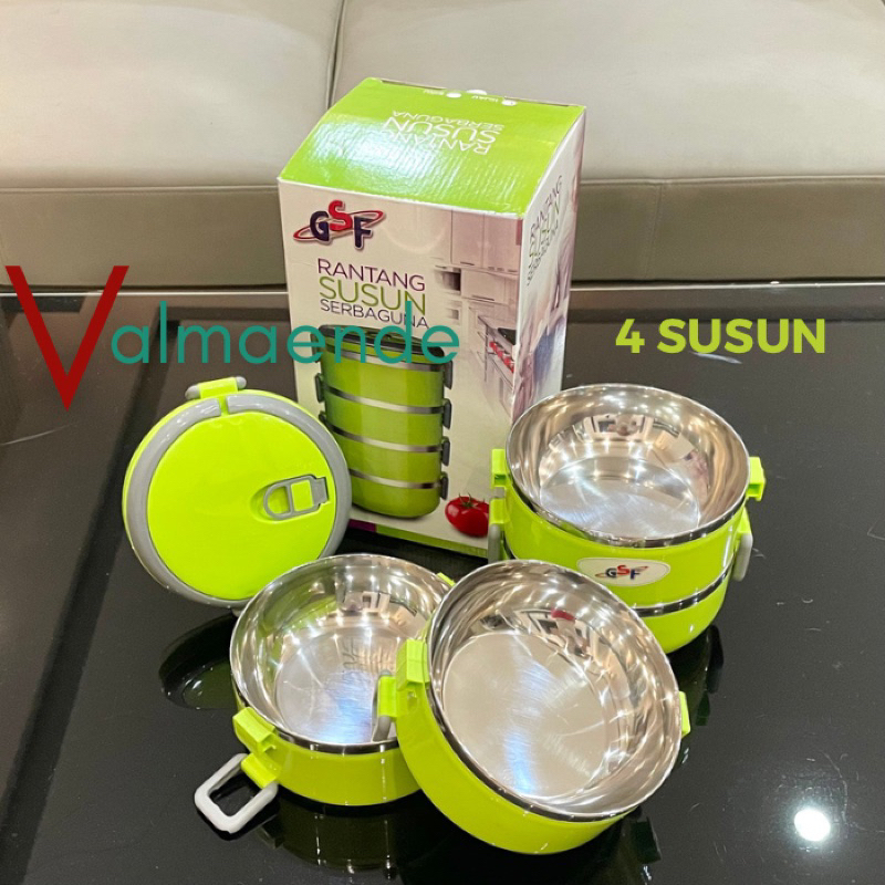 Rantang Susun Serbaguna Rantang 4 Susun GSF 3004 Lunch Box Susun Q2 603 Set Stainless Tepak Makan