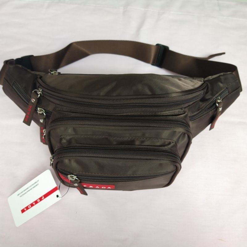 Tas pinggang prada 1260 7 Resleting tas pinggang pria dan wanita