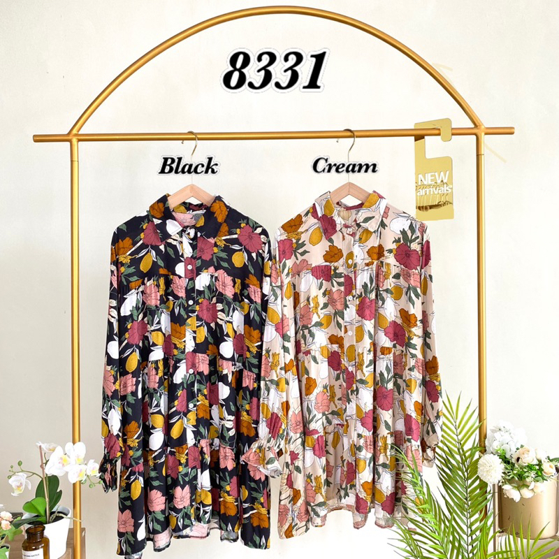 Tunik Katun Rayon Floral Baju Atasan Wanita