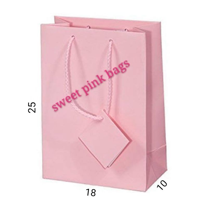 

PREMIUM sweet pink PAPERBAG 18 X 10 X 25 cm