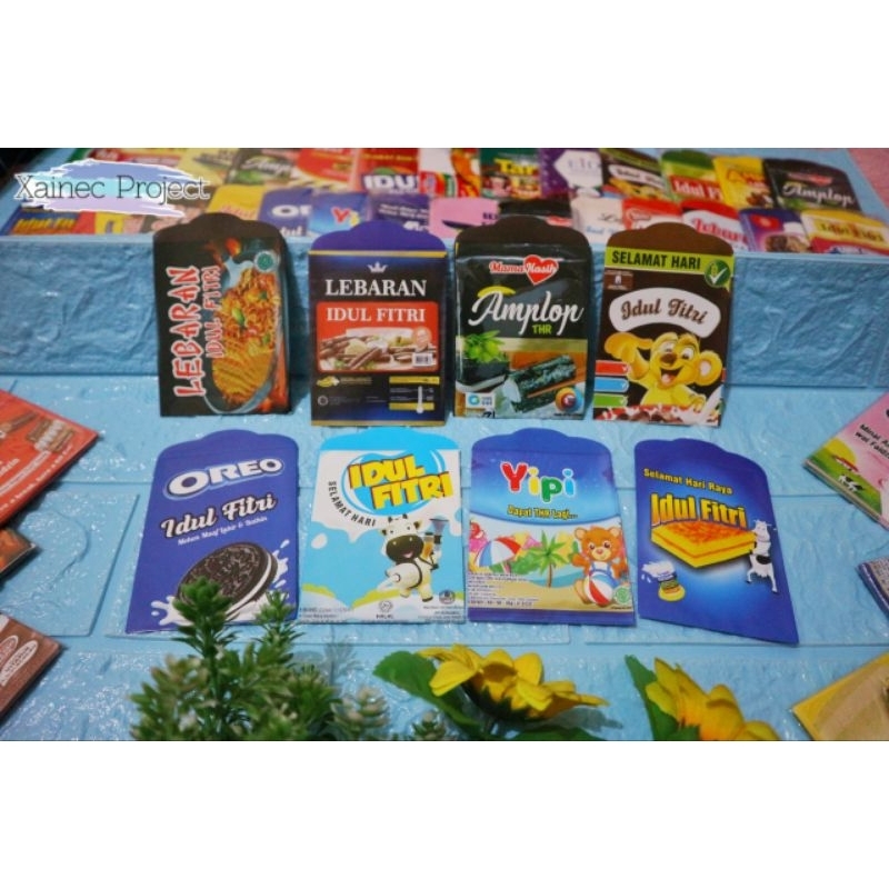 

(Bisa request/pilih motif harga satuan) Amplop Lebaran Aneka Snack viral harga satuan pcs