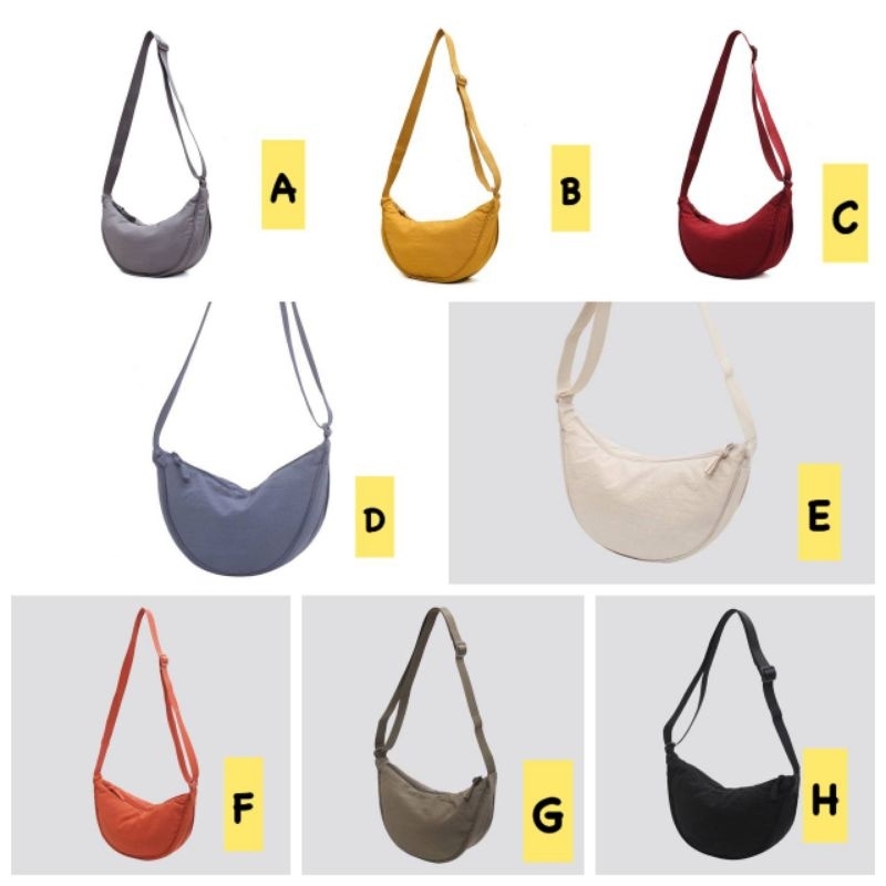 NEW TAS SLEMPANG ALA UNIQLO. SLING BAG TAS MOON HALF FASHION UNIQLO. SLING BAG UNIQLO WAIST BAHU